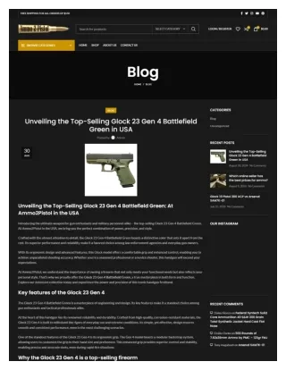Top-Selling Glock 23 Gen 4 Battlefield Green in USA - ammo2pistol.com