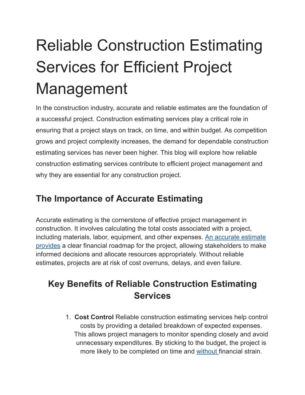 PPT - Construction Estimating Services PowerPoint Presentation, free ...
