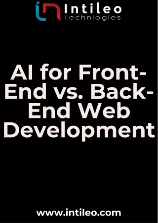 AI for Front-End vs. Back-End Web Development