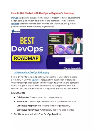 how to get started with devops a beginner