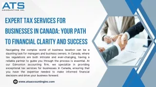 Expert Tax Services for Businesses in Canada: Your Path to Financial Clarity and
