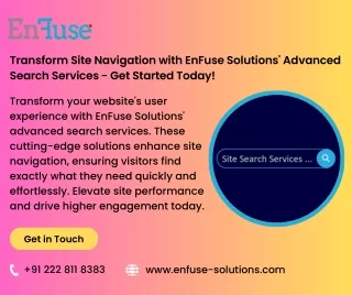 Transform Site Navigation with EnFuse Solutions' Advanced Search Services