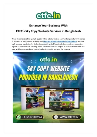 Sky Copy Website Provider in Bangladesh for White-Label Solutions