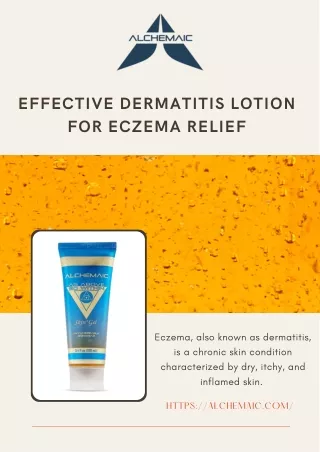 Effective Dermatitis Lotion for Eczema Relief