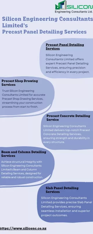 Get top Precast Panel Detailing Services in Auckland, New zealand.