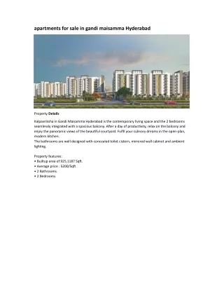 apartments for sale in gandi maisaimma