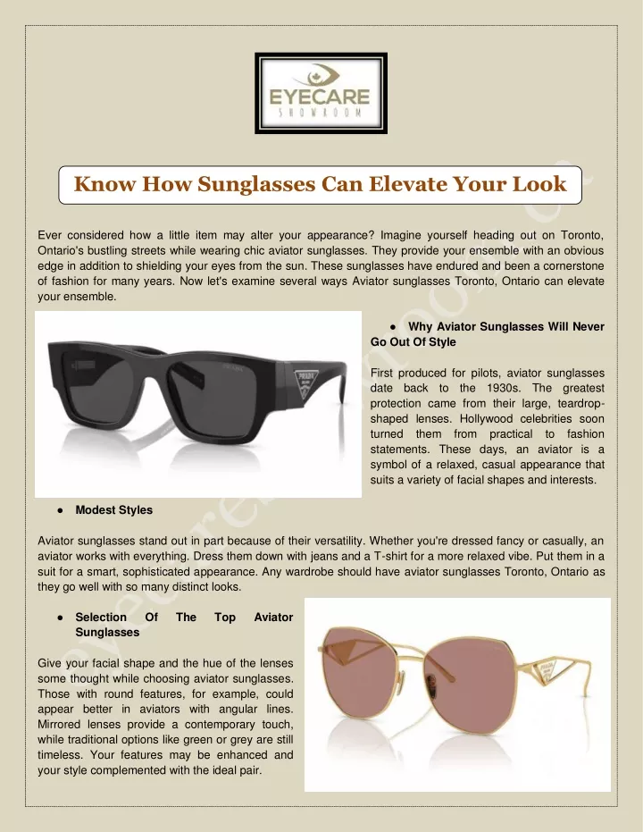 know how sunglasses can elevate your look