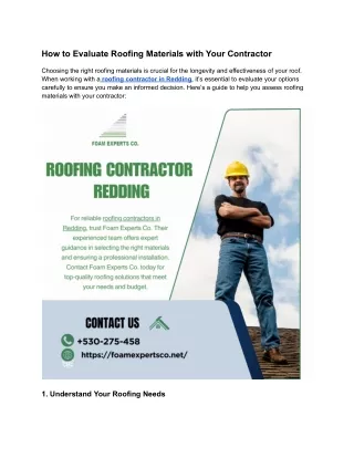 How to Evaluate Roofing Materials with Your Contractor