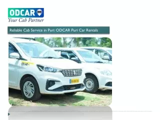 Reliable Cab Service in Puri ODCAR Puri Car Rentals