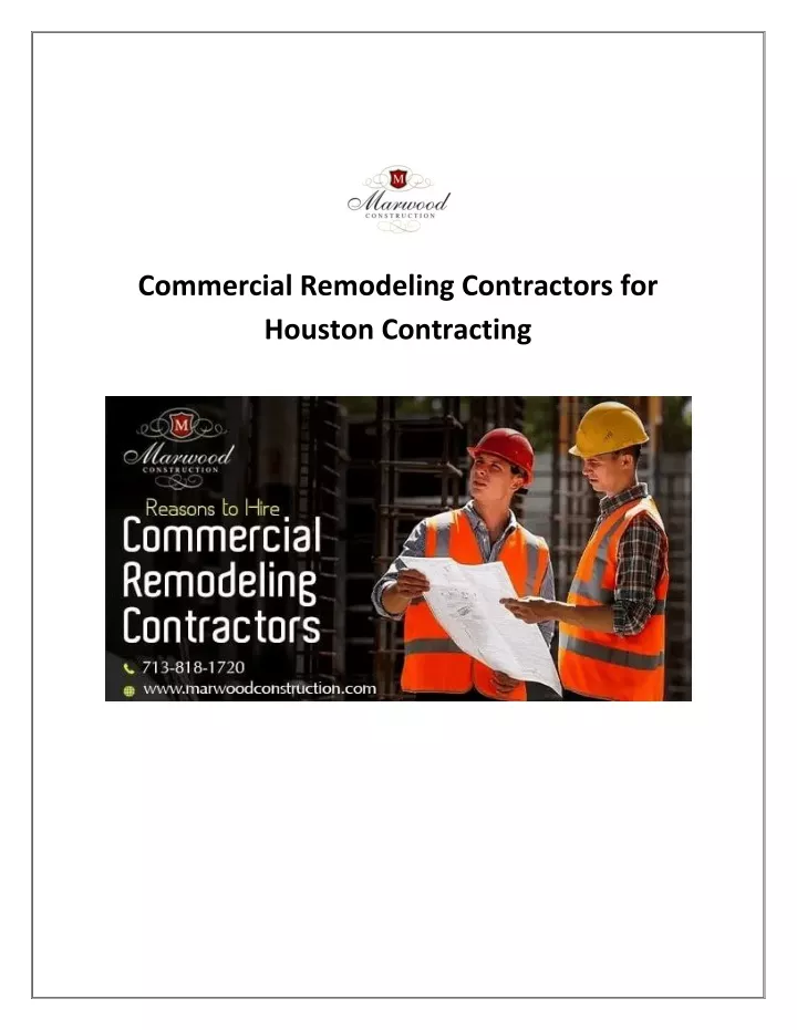 commercial remodeling contractors for houston