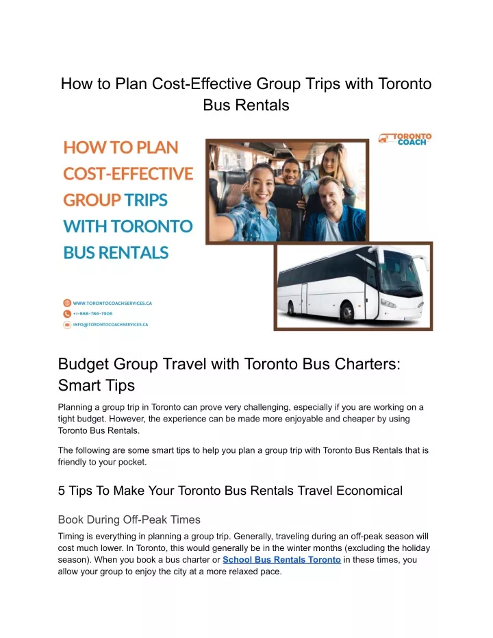 how to plan cost effective group trips with