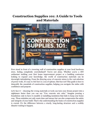 Construction Supplies 101_ A Guide to Tools and Materials