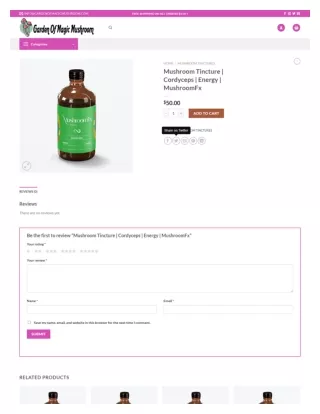 Mushroom Tincture | Cordyceps | Energy | MushroomFx - gardenofmagicmushroom.com