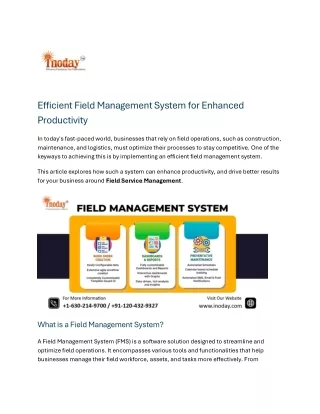 Efficient Field Management System for Enhanced Productivity