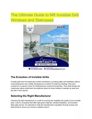 The Ultimate Guide to NR Invisible Grill Windows and Staircases (1)