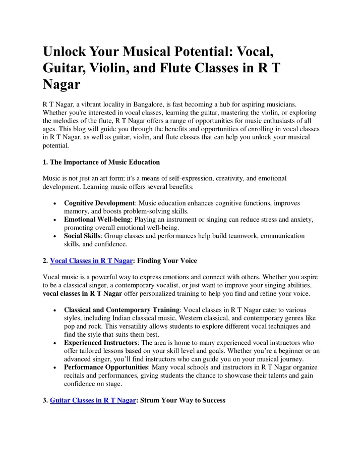 unlock your musical potential vocal guitar violin