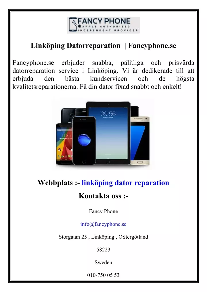 link ping datorreparation fancyphone se