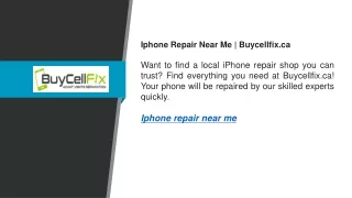 Iphone Repair Near Me  Buycellfix.ca
