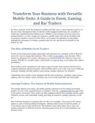 transform your business with versatile mobile