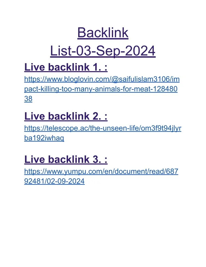 PPT - The best Backlink List of The year. PowerPoint Presentation, free ...