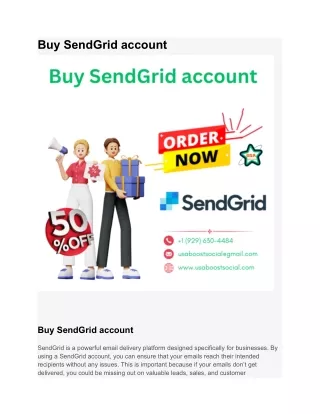 Buy SendGrid account