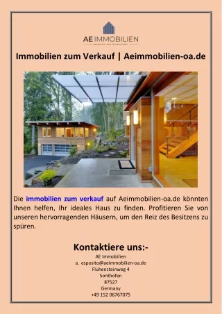 Immobilien zum Verkauf  Aeimmobilien-oa.de