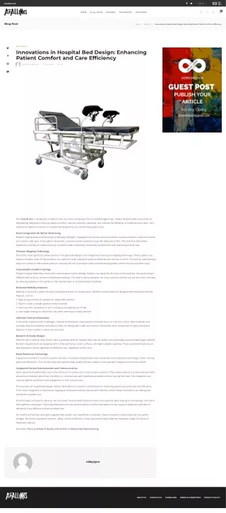 Innovations in Hospital Bed Design Enhancing Patient Comfort and Care Efficiency