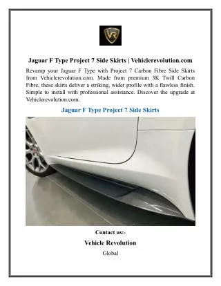 Jaguar F Type Project 7 Side Skirts  Vehiclerevolution