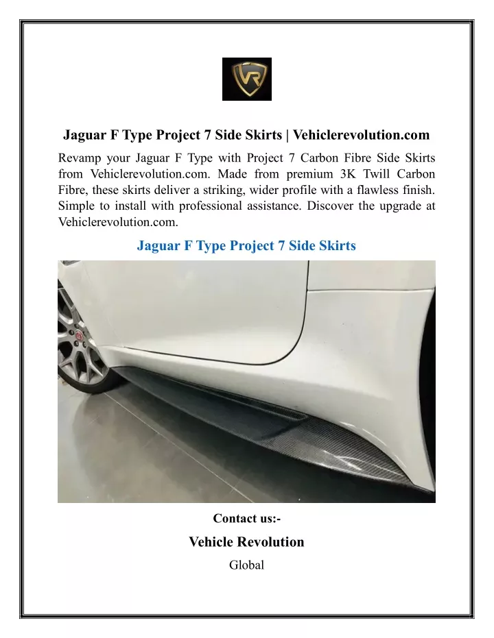 jaguar f type project 7 side skirts