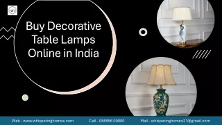 Buy Decorative Table Lamps Online in India