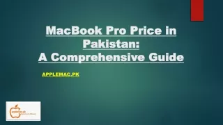 MacBook Pro Price in Pakistan A Comprehensive Guide