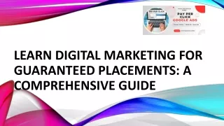 Learn Digital Marketing for Guaranteed Placements A Comprehensive Guide