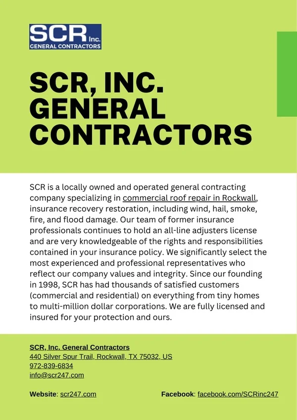 SCR Inc Online Presentations Channel
