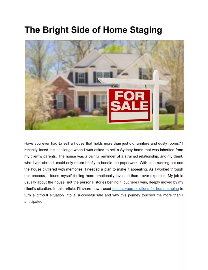 the bright side of home staging