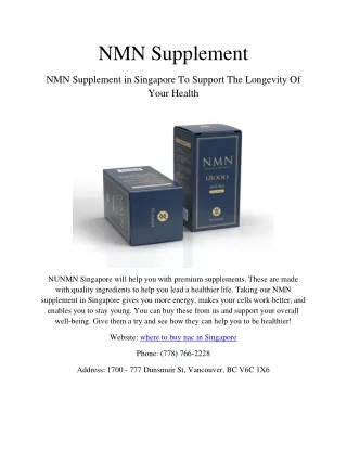 nmn supplement