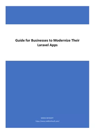 guide for businesses to modernize their laravel