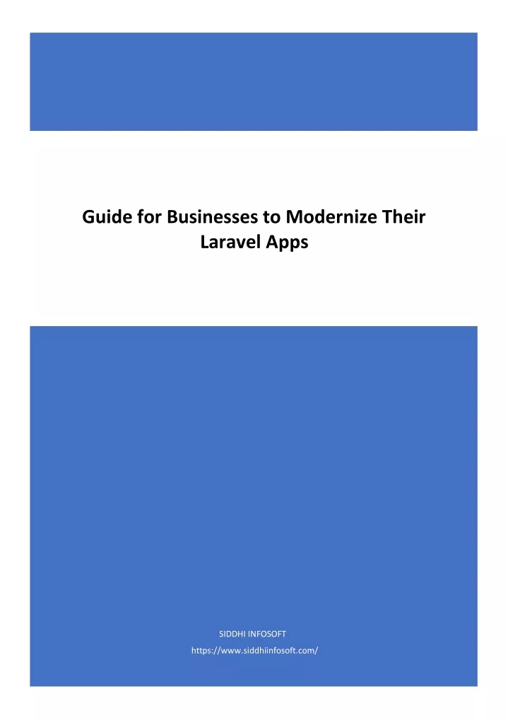 guide for businesses to modernize their laravel