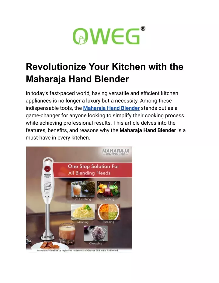 revolutionize your kitchen with the maharaja hand