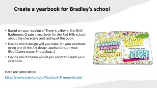create a yearbook for bradley s school