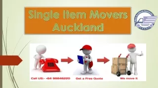 Single Item Movers Auckland