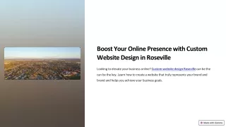 Boost Your Online Presence with Custom Website Design in Roseville