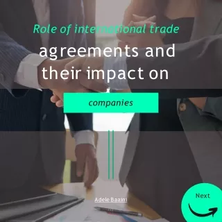 Role of international trade agreements