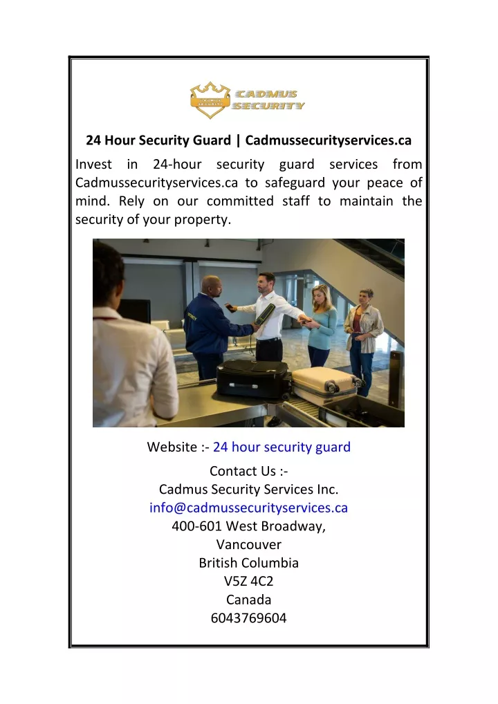 24 hour security guard cadmussecurityservices ca