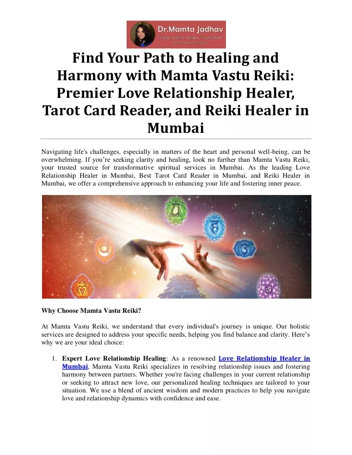 find your path to healing and harmony with mamta