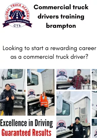 Commercial truck drivers training brampton