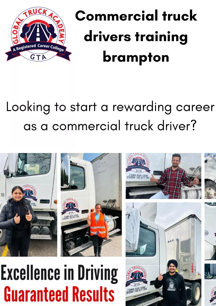 commercial truck drivers training brampton