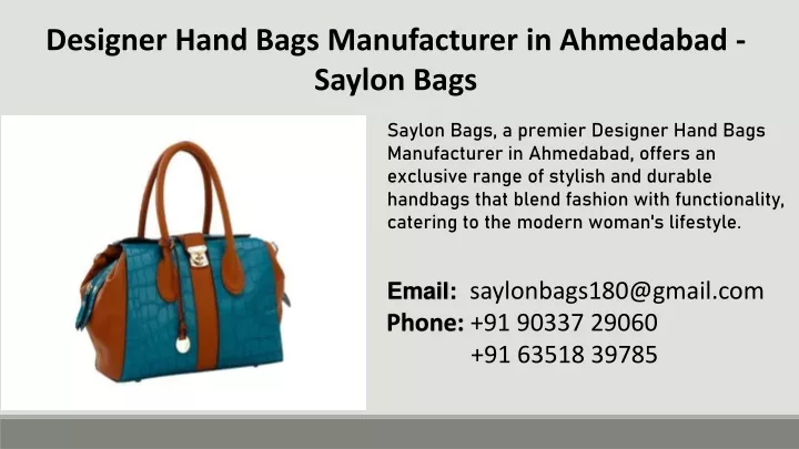 designer hand bags manufacturer in ahmedabad