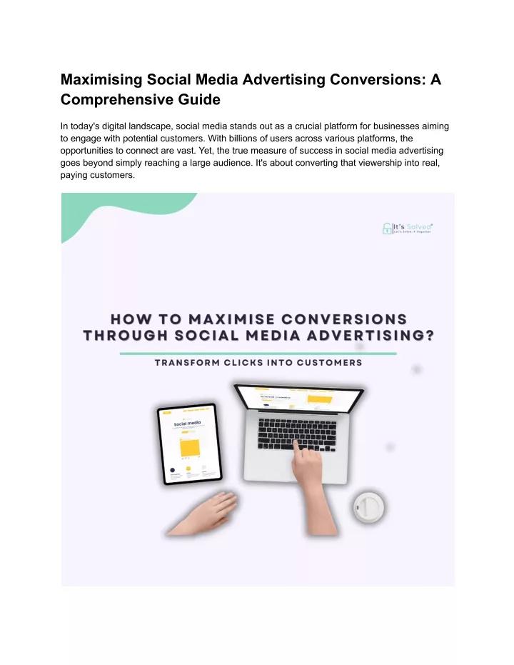 maximising social media advertising conversions