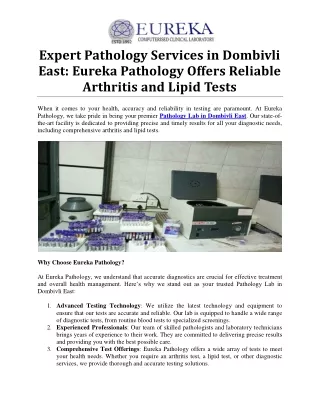 expert pathology services in dombivli east eureka
