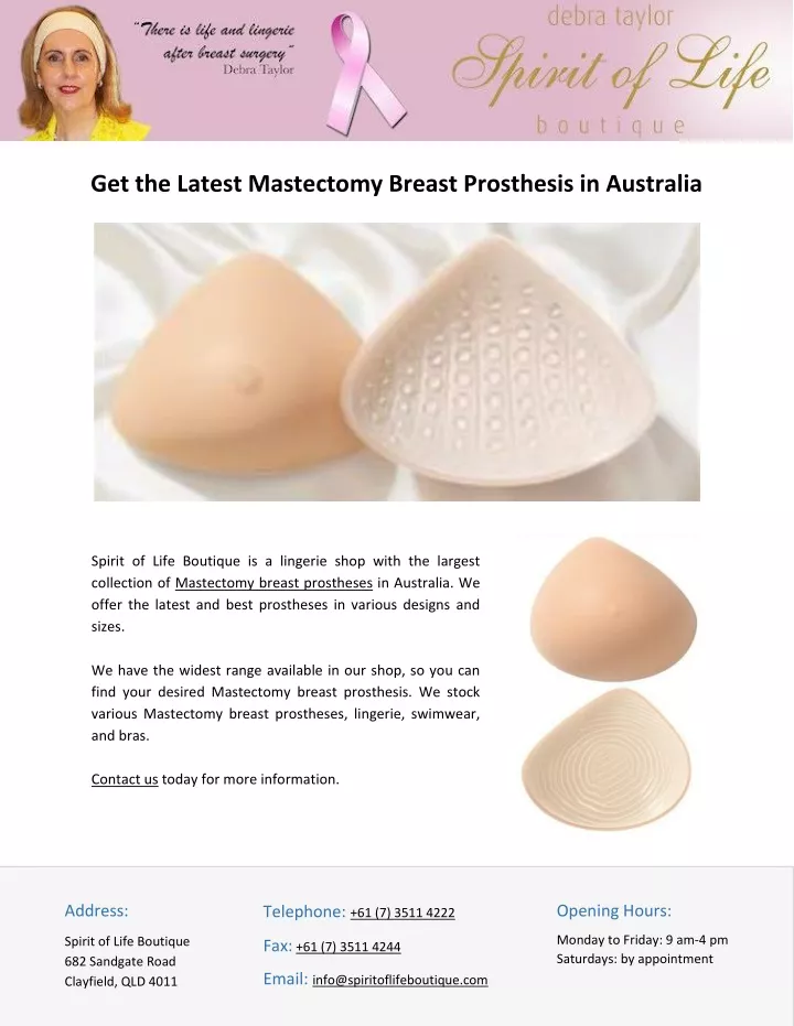 get the latest mastectomy breast prosthesis